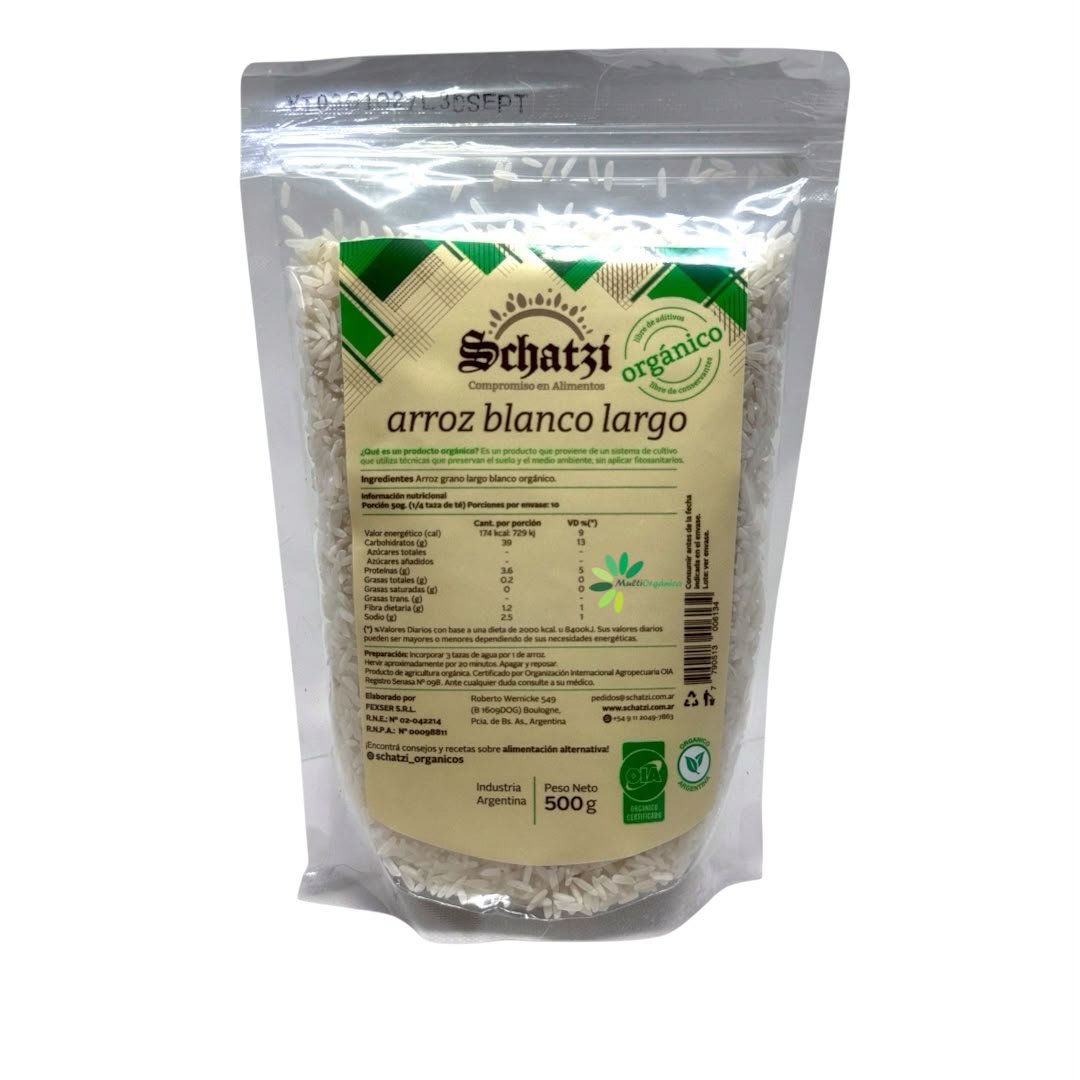 Arroz Blanco Organico x 500 gr - Schatzi