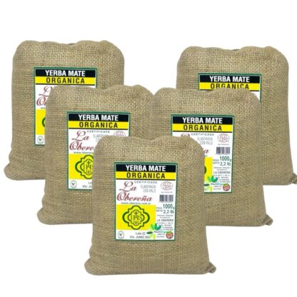 Yerba La Obereña Orgánica Arpillera Sin TACC 1 Kg (Pack x 5 kilos)
