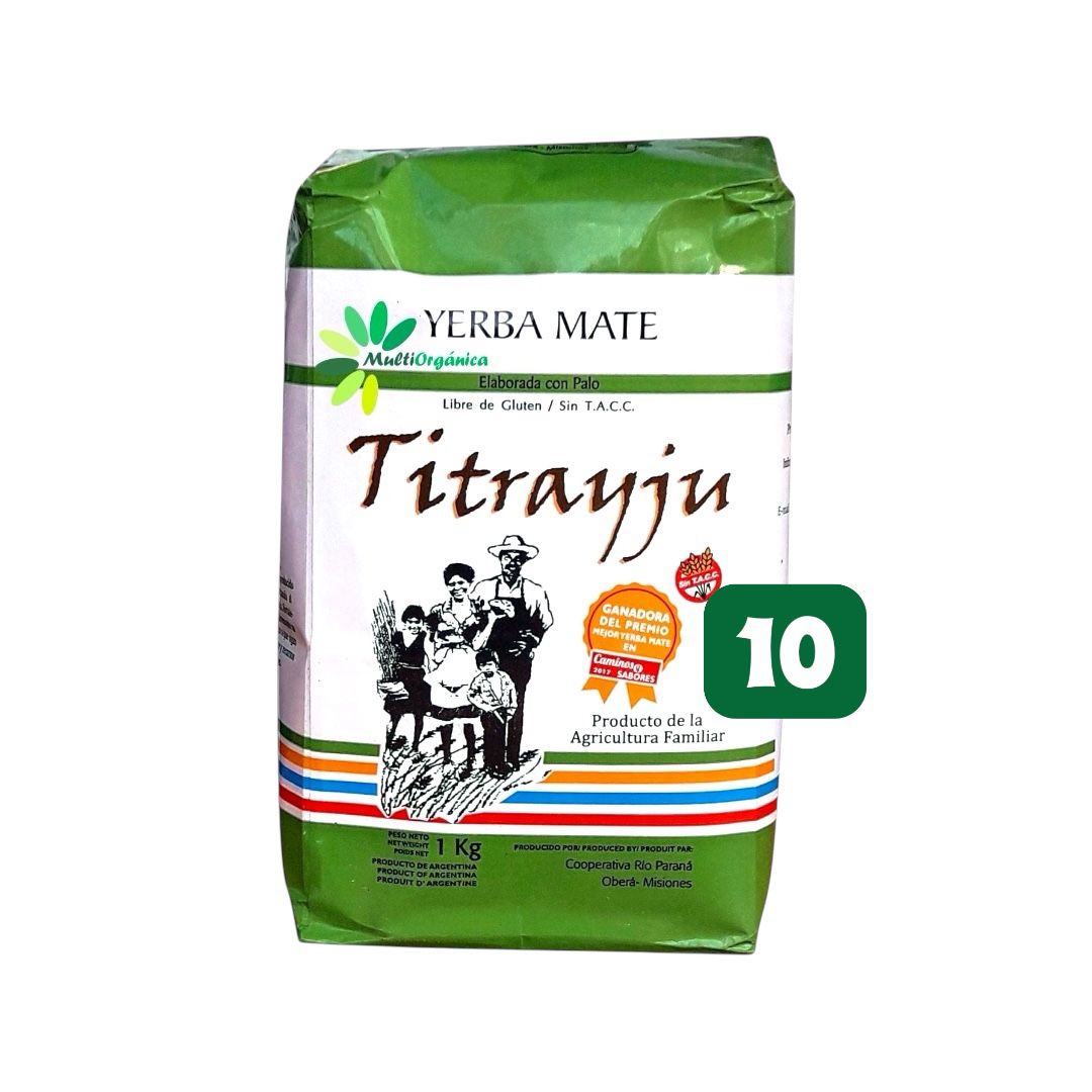Yerba mate Titrayju 1 kg artesanal x 10 Unidades