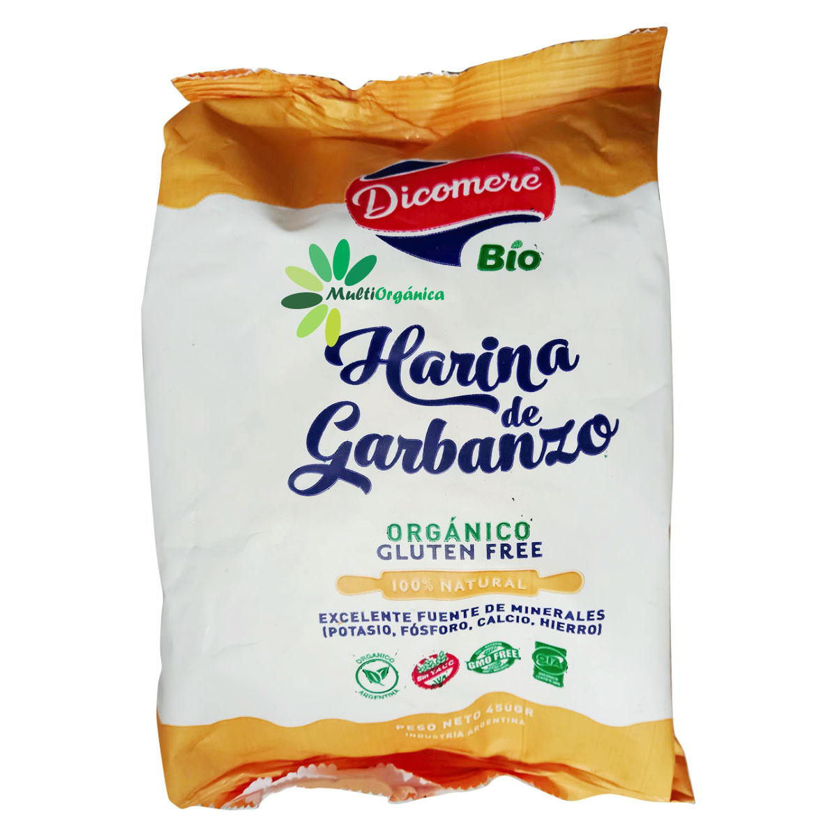 Harina De Garbanzo Organico Dicomere x 450 grs - MultiOrgánica